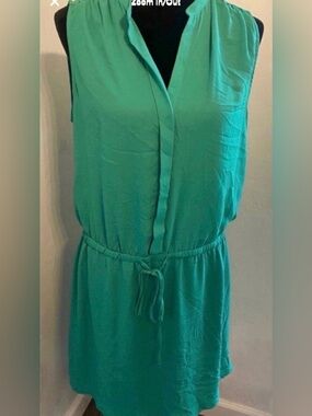 Women’s Sleeveless Swim Cover-Up Dress in Teal (Size XL)